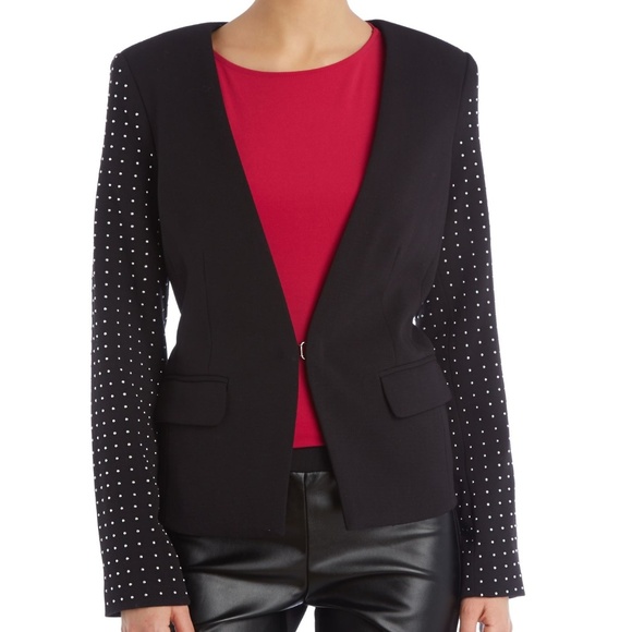 MICHAEL Michael Kors Jackets & Blazers - Michael Kors Navy Blue Stud Sleeve Blazer Jacket 8